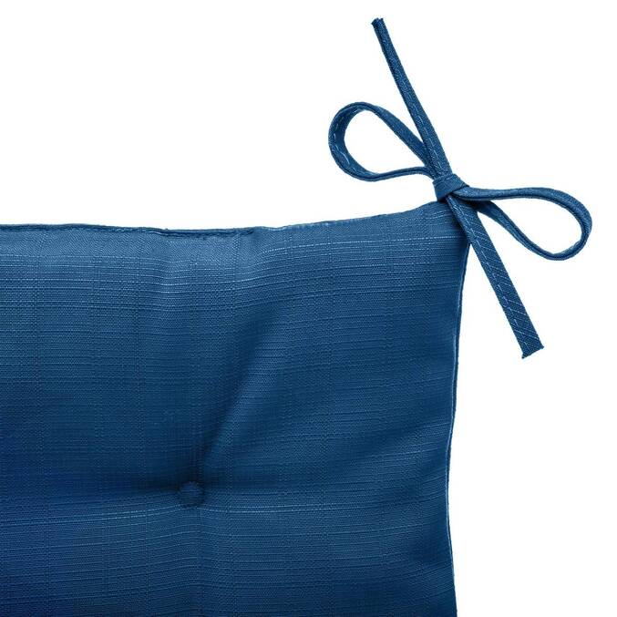 Cojín de silla cuadrado 4 puntos KORAI Azul índigo 40 x 40 cm - Poliéster3659