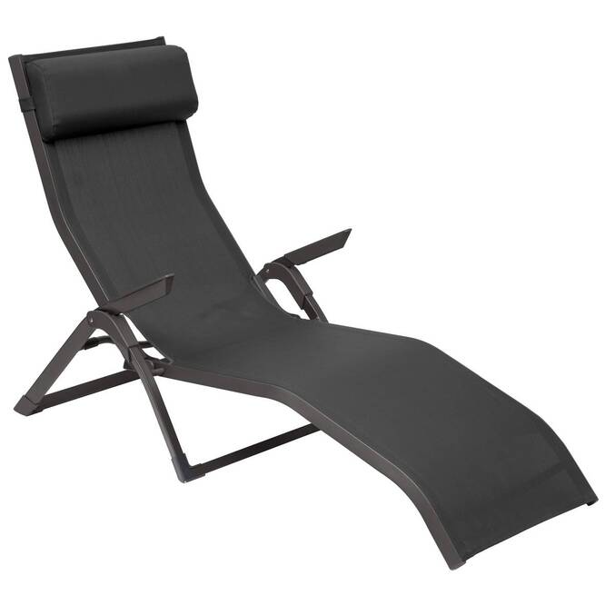 Tumbona DECIMA Negro 2 posiciones - Aluminio tratado con epoxi, Texaline3509