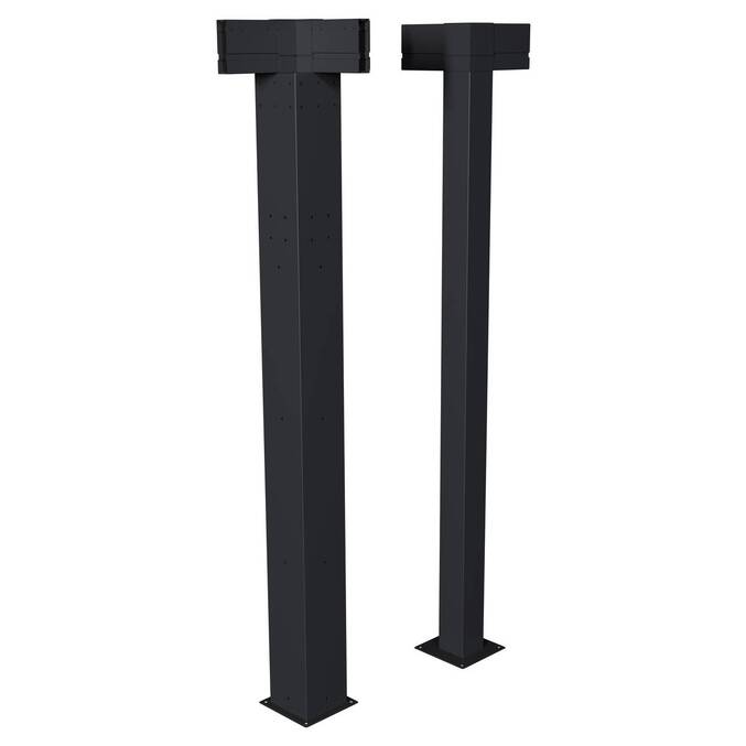 Set de 2 postes de esquina para pérgola bioclimática MAJAÉ Grafito Para MAJAÉ 3,6 x 3,6 m - Aluminio recubierto de epoxi3500