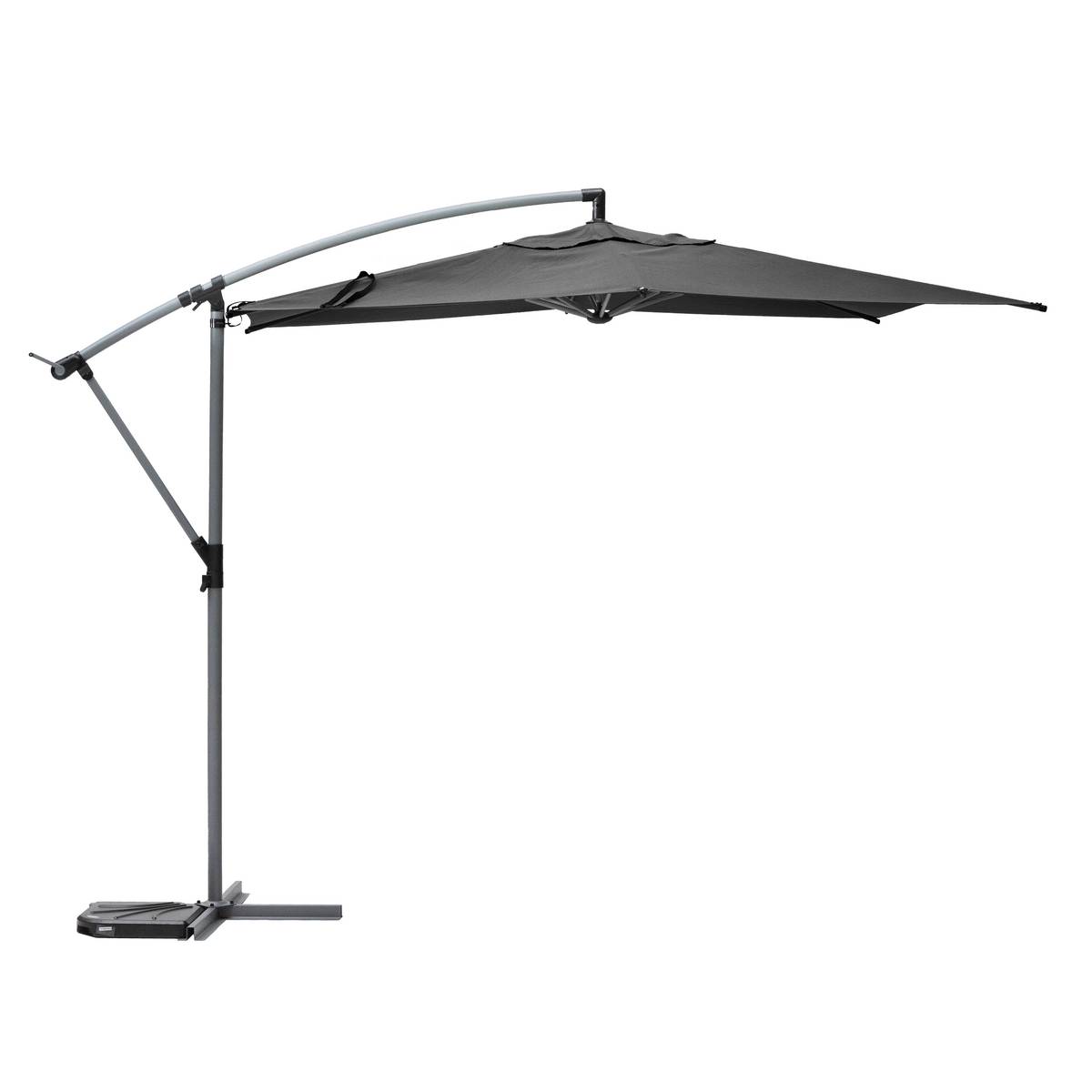 Parasol lateral redondo MANOA Pizarra 3 m - Aluminio tratado con epoxi, acero, poliéster Pizarra