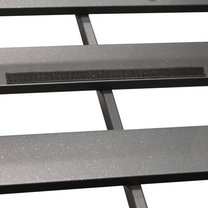 Sofá de jardín ALLURE Grafito / Gris zebrano 3 plazas - Aluminio con recubrimiento de epoxi, Poliéster Gris Zebrano / Grafito