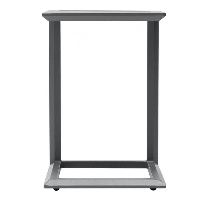 Mesa auxiliar de jardín cuadrada EVASION Grafito 38 x 38 cm - Aluminio tratado con epoxi Grafito