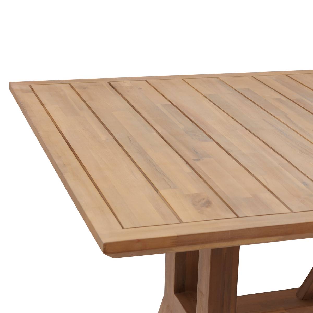 Mesa alta de jardín rectangular PAPOUASIE Acacia 8 plazas - Acacia certificado FSC® Acacia