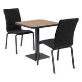Mesa bistró TYLA Acacia / Grafito 2 plazas - Acero tratado con epoxi, Acacia certificada FSC® Acacia / Grafito