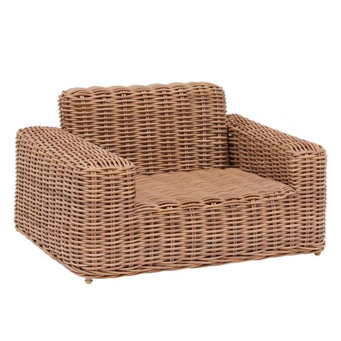 Sillón de jardín SAVINIA Tahini Aluminio tratado con epoxi, resina tejida sintética3740