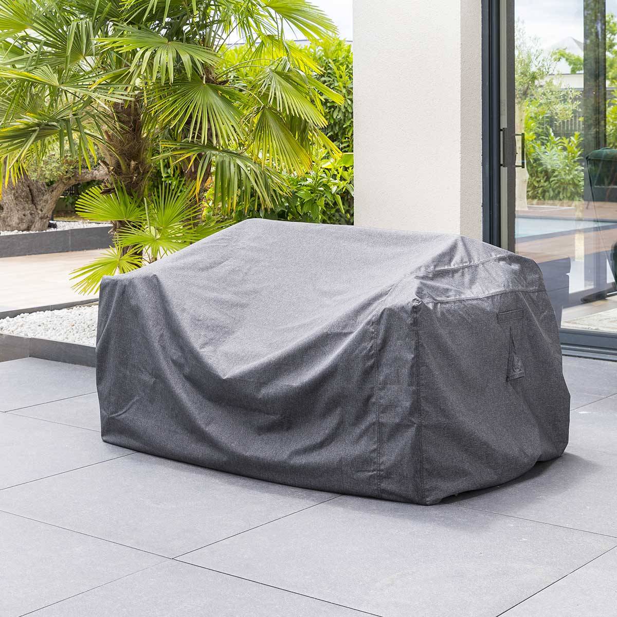 Funda protectora HAMBO para sofá Gris M 200 x 115 x 100 cm - Poliéster Gris