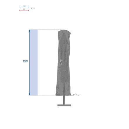 Funda protectora HAMBO para sombrilla Gris 190 x 50 x 50 cm - Poliéster
