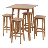 Mesa alta de jardín TIWI Acacia 4 plazas - Acacia certificado FSC® Acacia