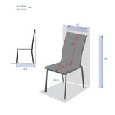 Silla de jardín apilable AXANT Wengé / Praline Aluminio tratado con epoxi, Texaline Wengé / Praliné