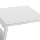 Mesa auxiliar de jardín cuadrada ALLURE Blanca 55 x 45 x 55 cm - Aluminio recubierto de epoxi Blanco