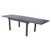 1 mesa de jardín extensible PIAZZA Grafito + 10 sillones PIAZZA 1 mesa extensible 10 plazas y 10 sillas apilables Grafito