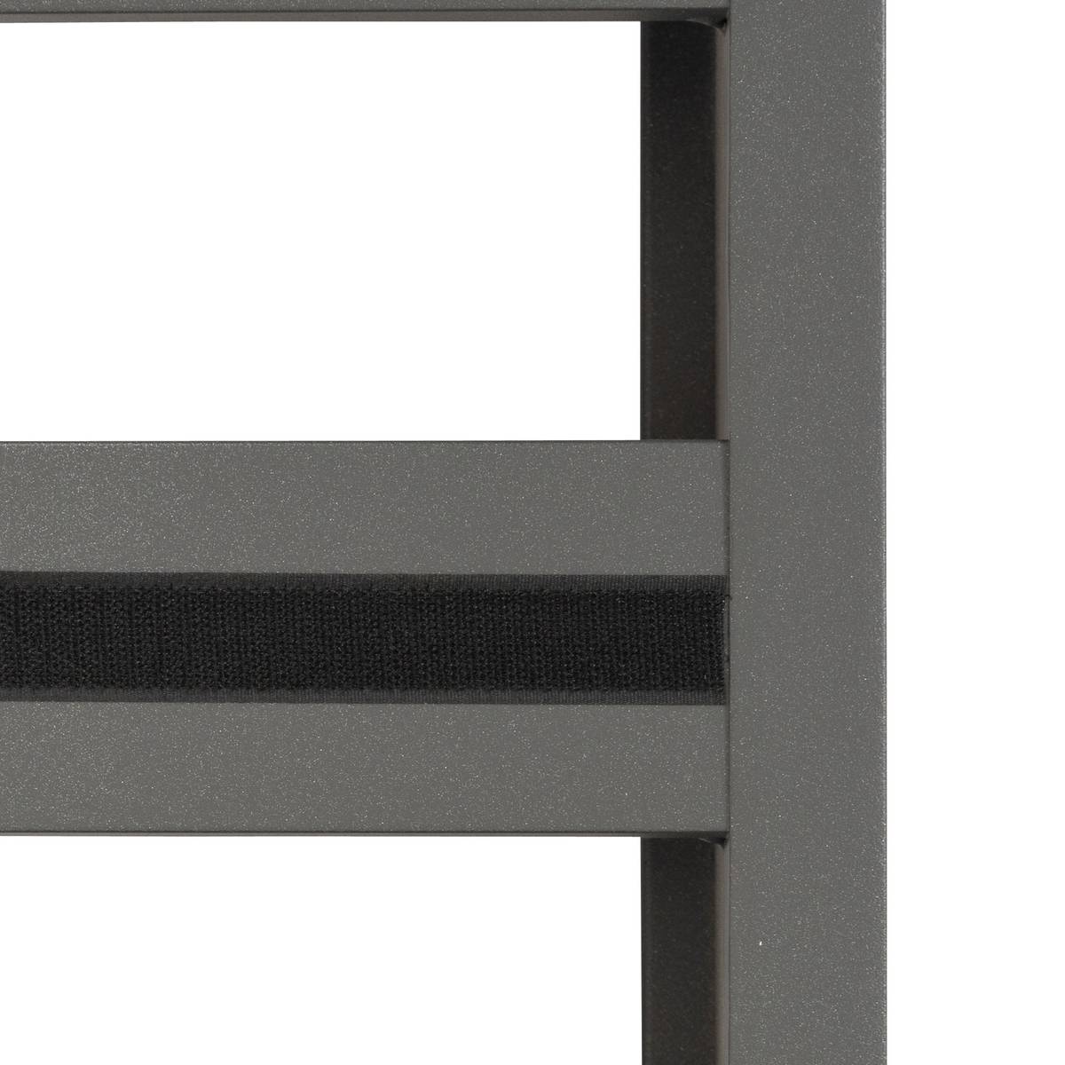 Puf de jardín ALLURE Grafito / Gris Oscuro Aluminio tratado con epoxi, Olefina Gris oscuro / Grafito