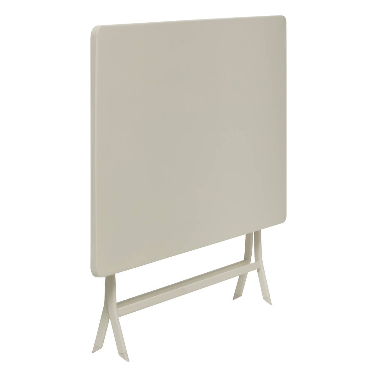 Mesa de jardín rectangular plegable GREENSBORO Arcilla 4 plazas - Acero tratado con epoxi, Tratamiento antióxido reforzado Arcilla