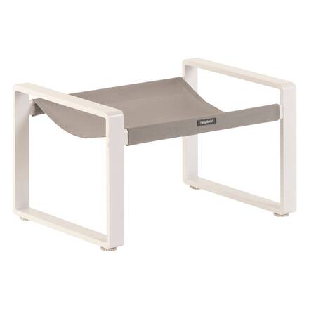 Sillón relax de jardín LAMBINIO Blanco / Gris claro Aluminio tratado con epoxi - Olefina