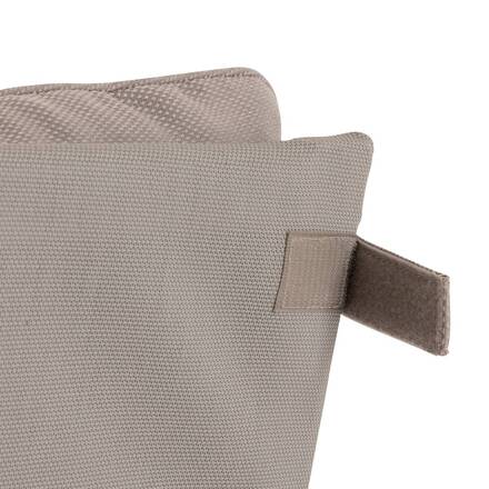 Sillón relax de jardín LAMBINIO Blanco / Gris claro Aluminio tratado con epoxi - Olefina