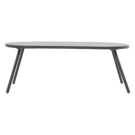 Conjunto de jardín PAOPAO Gris / Grafito 4 plazas - Acero tratado con epoxi, Poliéster