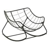 Sillón huevo mecedora PAOPAO Gris / Grafito Acero tratado con epoxi, Tratamiento antióxido reforzado, Poliéster Gris / Grafito