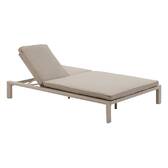Cama de piscina doble ÉVASION Arcilla / Beige 2 plazas - Aluminio tratado con epoxi, Texaline Beige / Arcilla