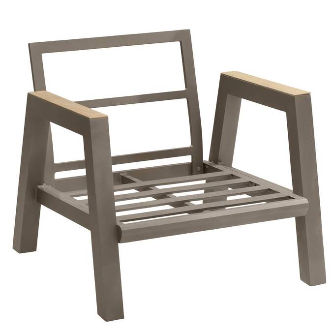 Sillón de jardín AXIOME Praline Aluminio tratado con epoxi, Texaline, Poliéster3775