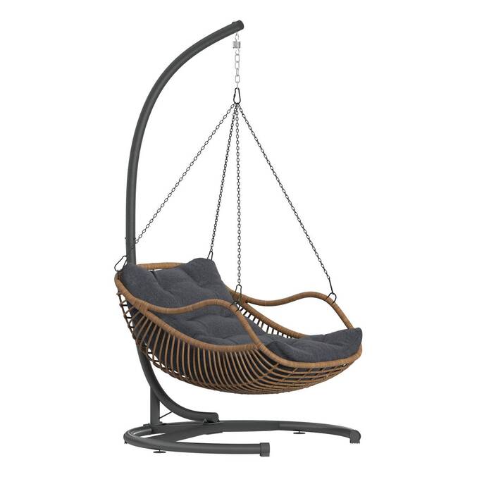 Soporte para silla colgante PANAO Grafito 113 x 113 x 210 cm - Acero recubierto de epoxi3500