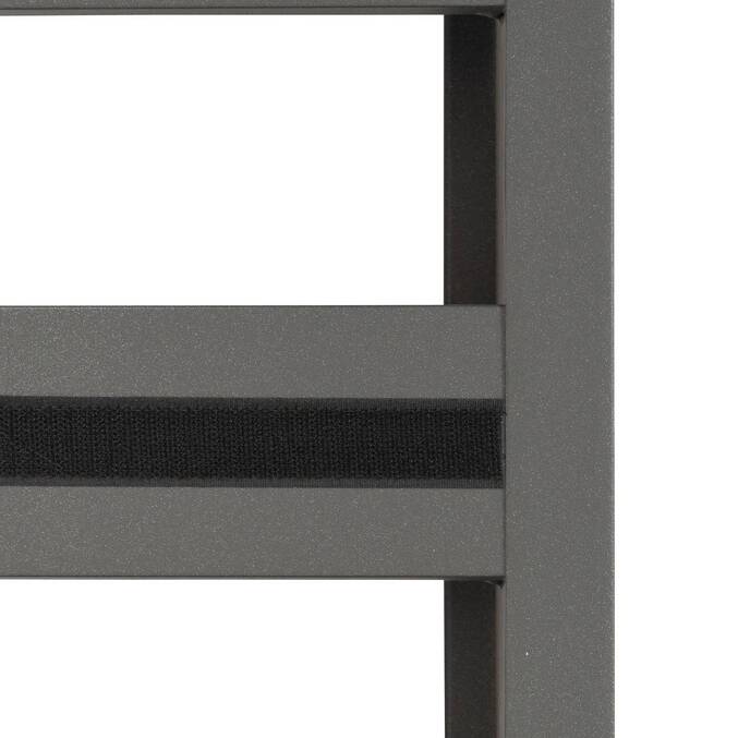 Puf de jardín ALLURE Grafito / Gris Oscuro Aluminio tratado con epoxi, Olefina Gris oscuro / Grafito