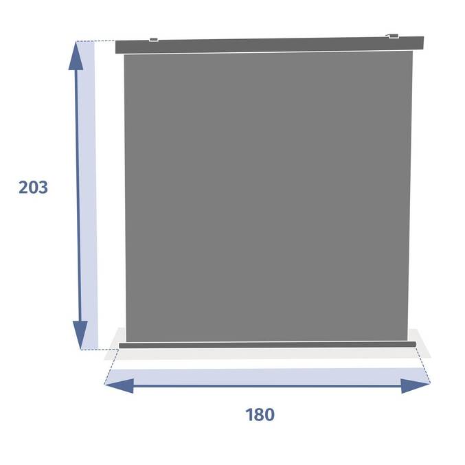Toldo para pérgola ENOLIE Pizarra Para ENOLIE Lado 2 m - 1,8 m - Aluminio, Texaline Pizarra