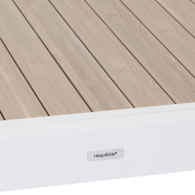 Mesa de jardín extensible PIAZZA Lino y Blanco 10 plazas - Aluminio tratado con epoxi Lino / Blanco