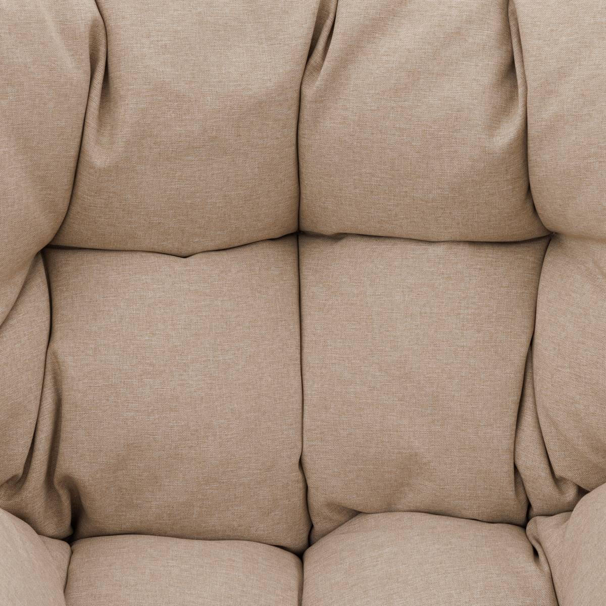 Sillón de jardín MELOANE Beige Acero recubierto de epoxi, Poliéster Beige