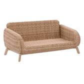 Sofá de jardín MANISSA Miel / Beige 2 plazas - Aluminio tratado con epoxi, Poliéster Beige / Miel