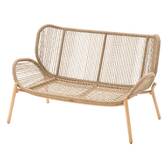 Sofá de jardín MELOANE Beige 2 plazas - Acero recubierto de epoxi, Poliéster Beige