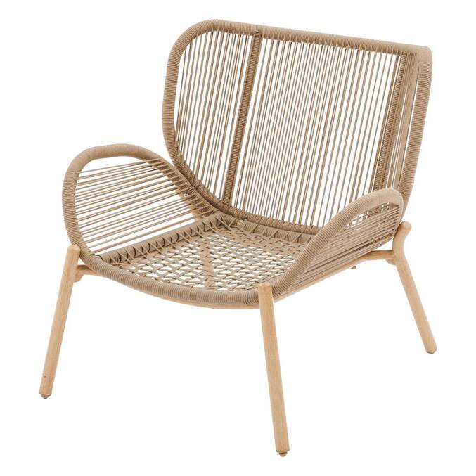 Sillón de jardín MELOANE Beige Acero recubierto de epoxi, Poliéster13