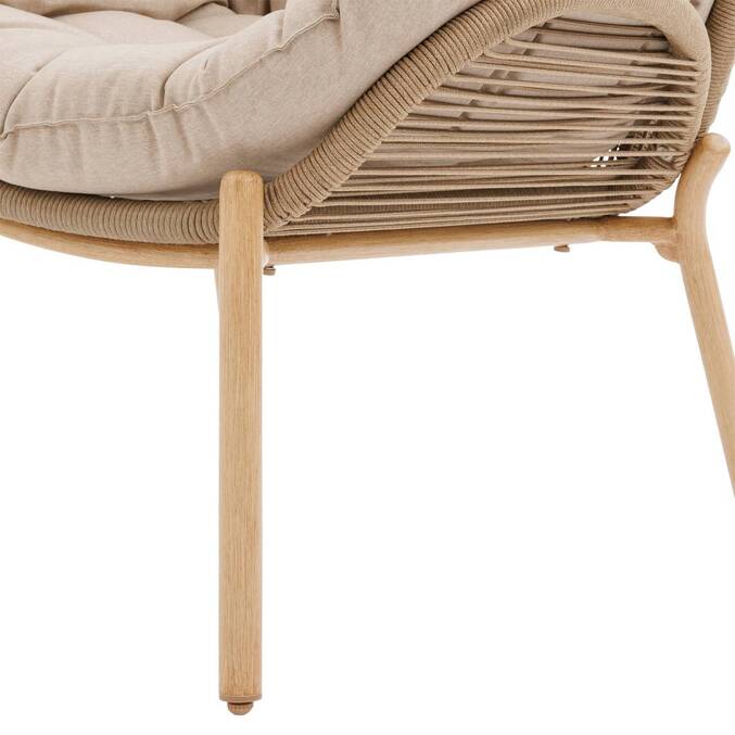 Sillón de jardín MELOANE Beige Acero recubierto de epoxi, Poliéster13