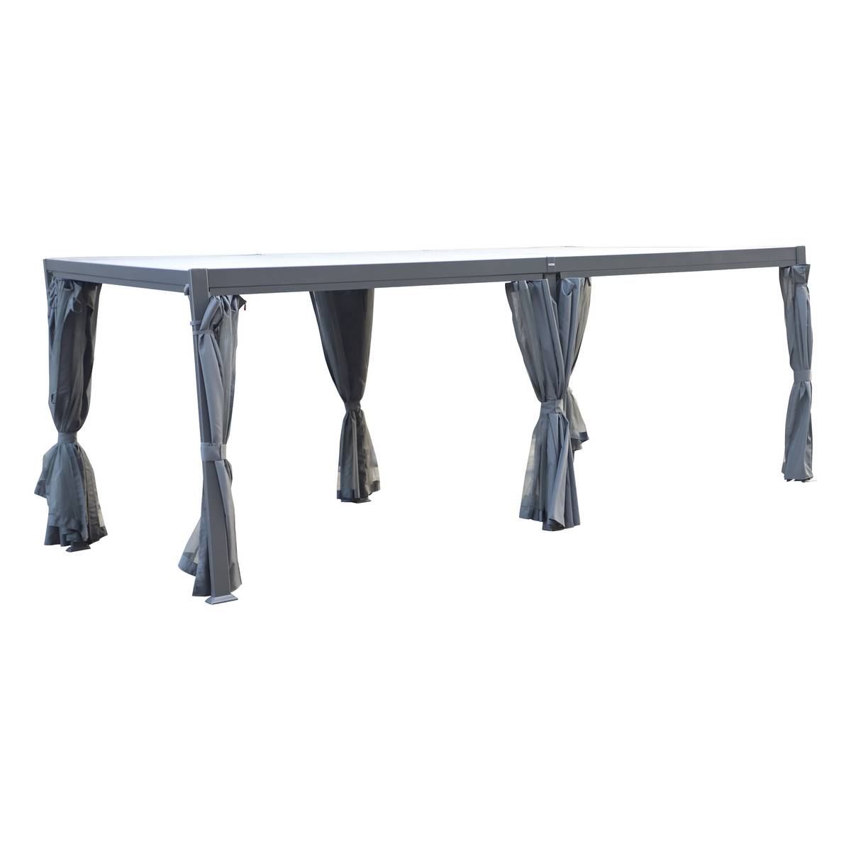 Cortinas para pérgola bioclimática AVILA Pizarra Para AVILA 6 x 3,5 m - L. 573 cm - Poliéster Pizarra