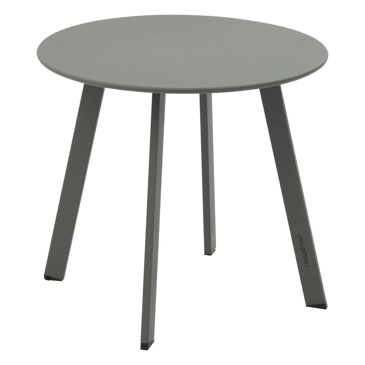 Mesa auxiliar de jardín redonda SAONA Verde laurel 70 x 40 cm - Acero con recubrimiento de epoxi, Tratamiento antioxidante reforzado Laurel