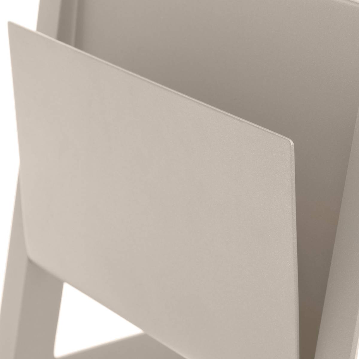 Mesa auxiliar de jardín cuadrada ALLURE Arcilla 55 x 45 x 55 cm - Aluminio recubierto de epoxi Arcilla