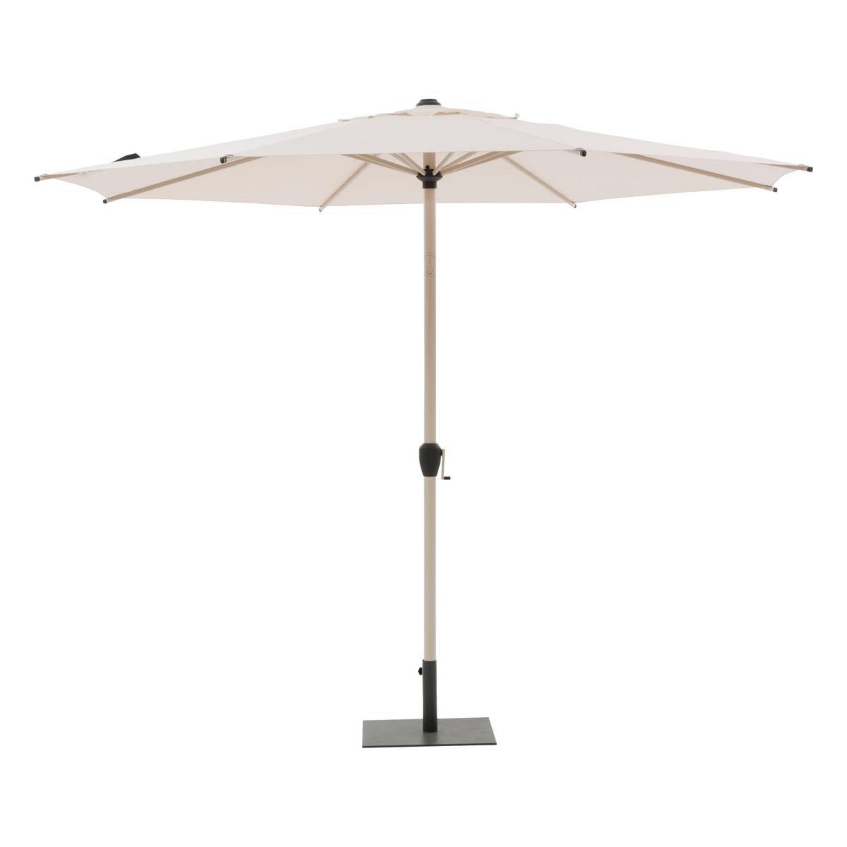 Parasol lateral redondo inclinable LOOMPA Arcilla / Trigo 3 m - Aluminio, Poliéster Arcilla / Trigo