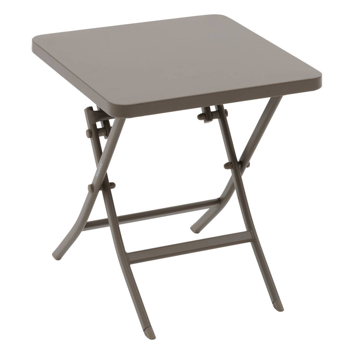 Mesa auxiliar de jardín cuadrada GREENSBORO Café 40 x 40 cm - Acero, Tratamiento Antioxidante Reforzado Café