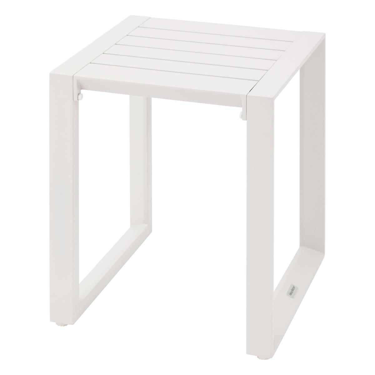 Mesa auxiliar cuadrada ALLURE Avena 44 x 44 x 55 cm - Aluminio tratado con epoxi Avena