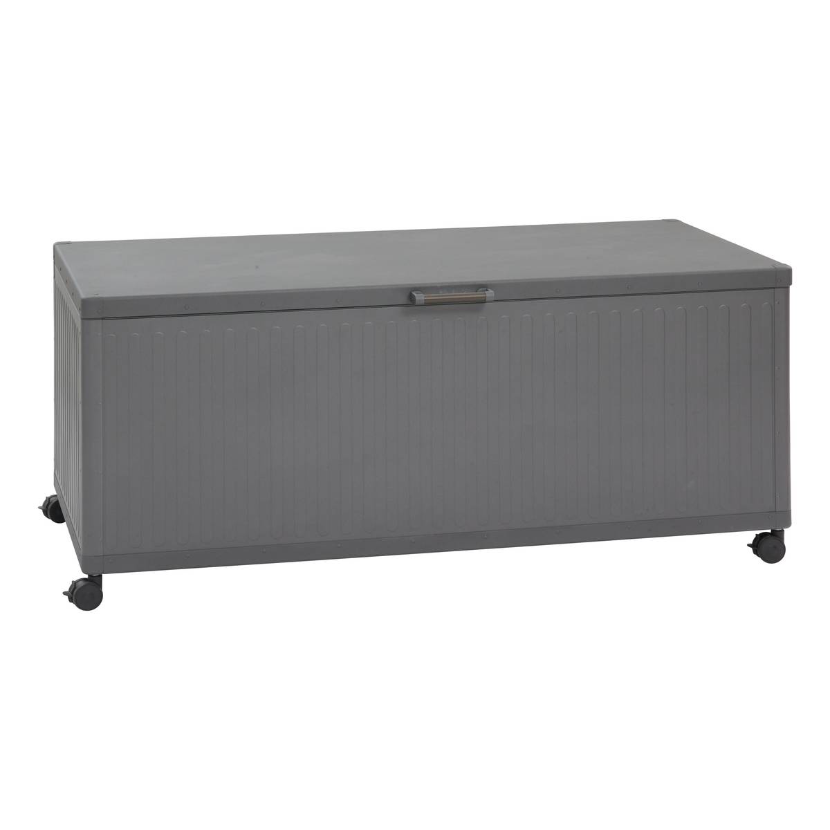 Baúl de almacenamiento EDENIO Grafito 1070 L - Acero galvanizado, Aluminio recubierto de epoxi Grafito