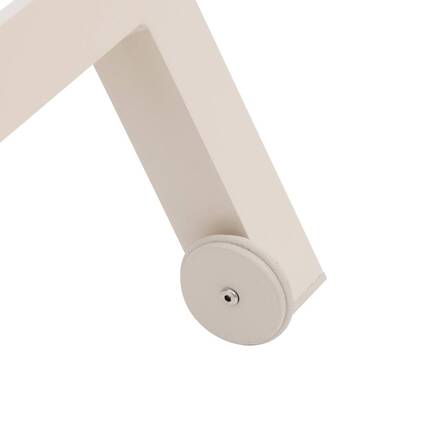 Tumbona ALLURE Lino / Arcilla 2 ruedas - Aluminio tratado con epoxi, Texaline acolchado