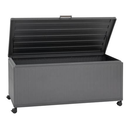 Baúl de almacenamiento EDENIO Grafito 1070 L - Acero galvanizado, Aluminio recubierto de epoxi