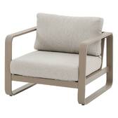 Sillón de jardín DOMILLY Café Aluminio tratado con epoxi, Olefina Café