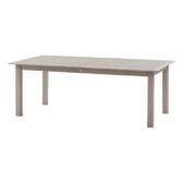 Mesa de jardín extensible ALLURE Efecto madera Greige / Avena 12 plazas - Aluminio con recubrimiento de epoxi Efecto madera greige / Avena