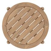 Mesa auxiliar de jardín redonda DEONA Acacia 50 x 54 cm - Acacia certificado FSC® Acacia