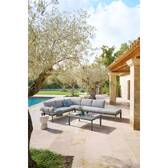 Mesa auxiliar de Jardín redonda TIMANDRA Gris 35 x 47 cm - Terrazzo Gris