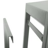 Mesa auxiliar de jardín cuadrada ALLURE Verde laurel 55 x 45 x 55 cm - Aluminio recubierto de epoxi Laurel