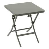 Mesa auxiliar de jardín cuadrada GREENSBORO Verde laurel 40 x 40 cm - Acero, Tratamiento Antioxidante Reforzado Laurel