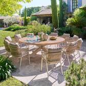 Set de 2 sillas de jardín ORIENGO Beige / Arcilla Aluminio, Mallas trenzadas, Poliéster Beige / Arcilla