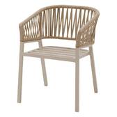 Set de 2 sillas de jardín ORIENGO Beige / Arcilla Aluminio, Mallas trenzadas, Poliéster Beige / Arcilla