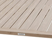 Mesa de jardín rectangular elevable SALIMIA Arcilla y Lino 150 x 80 x 69 cm - Aluminio tratado con epoxi Arcilla / Lino